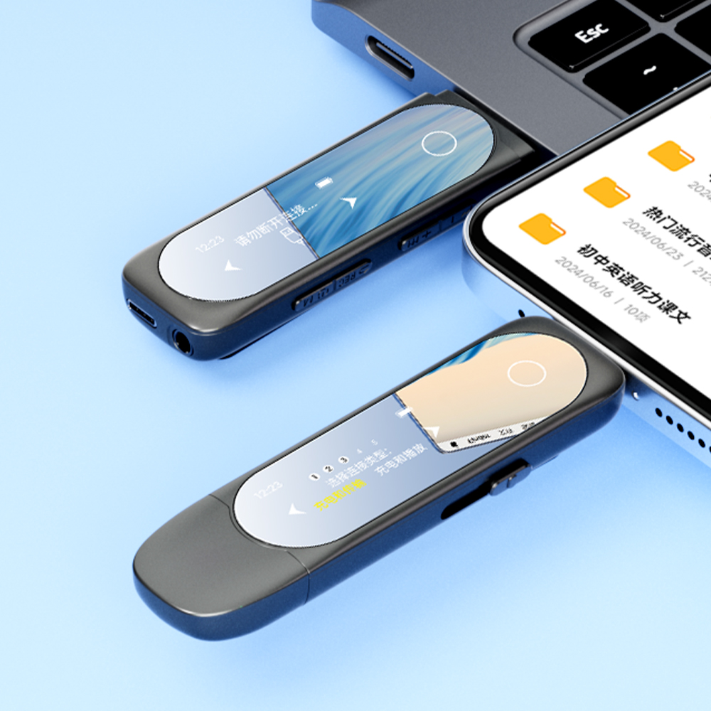 Audio Music Mp3 Download - Reprodutor MP3 com Bluetooth, Tipo-C, Clip
