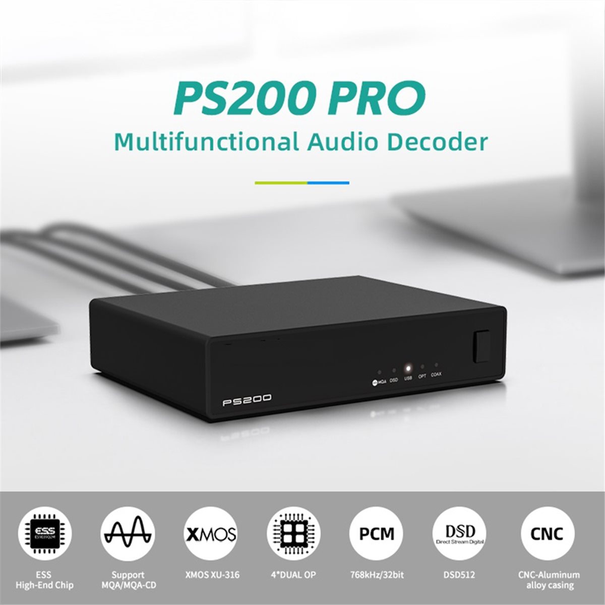 Music Audio Pro - Conversor de Áudio Multifuncional DTC5 PS200
