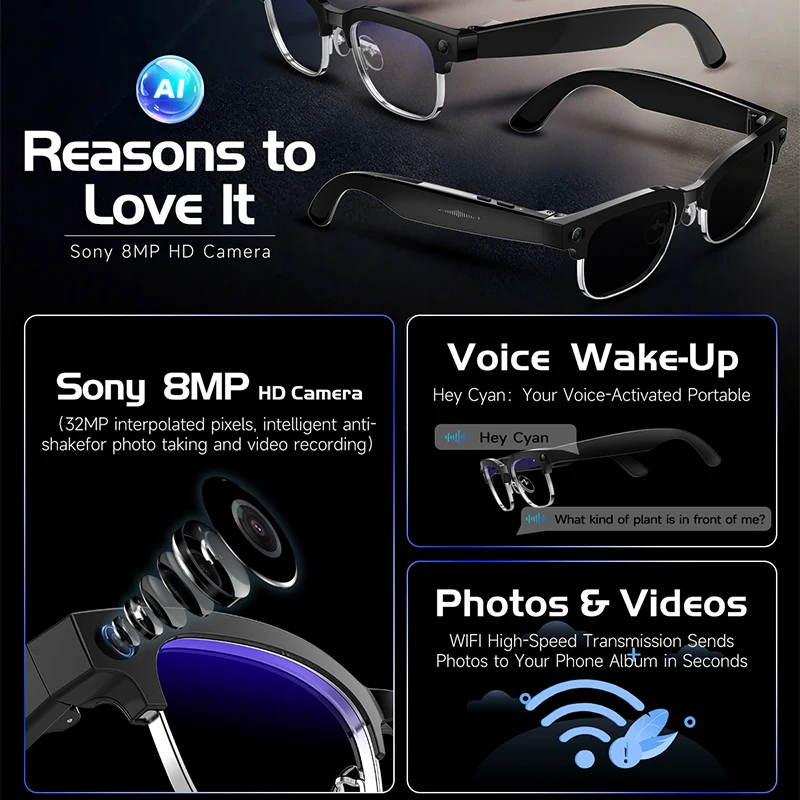 Óculos Inteligentes W630 com C - Audio Music Image avaliação e preço
