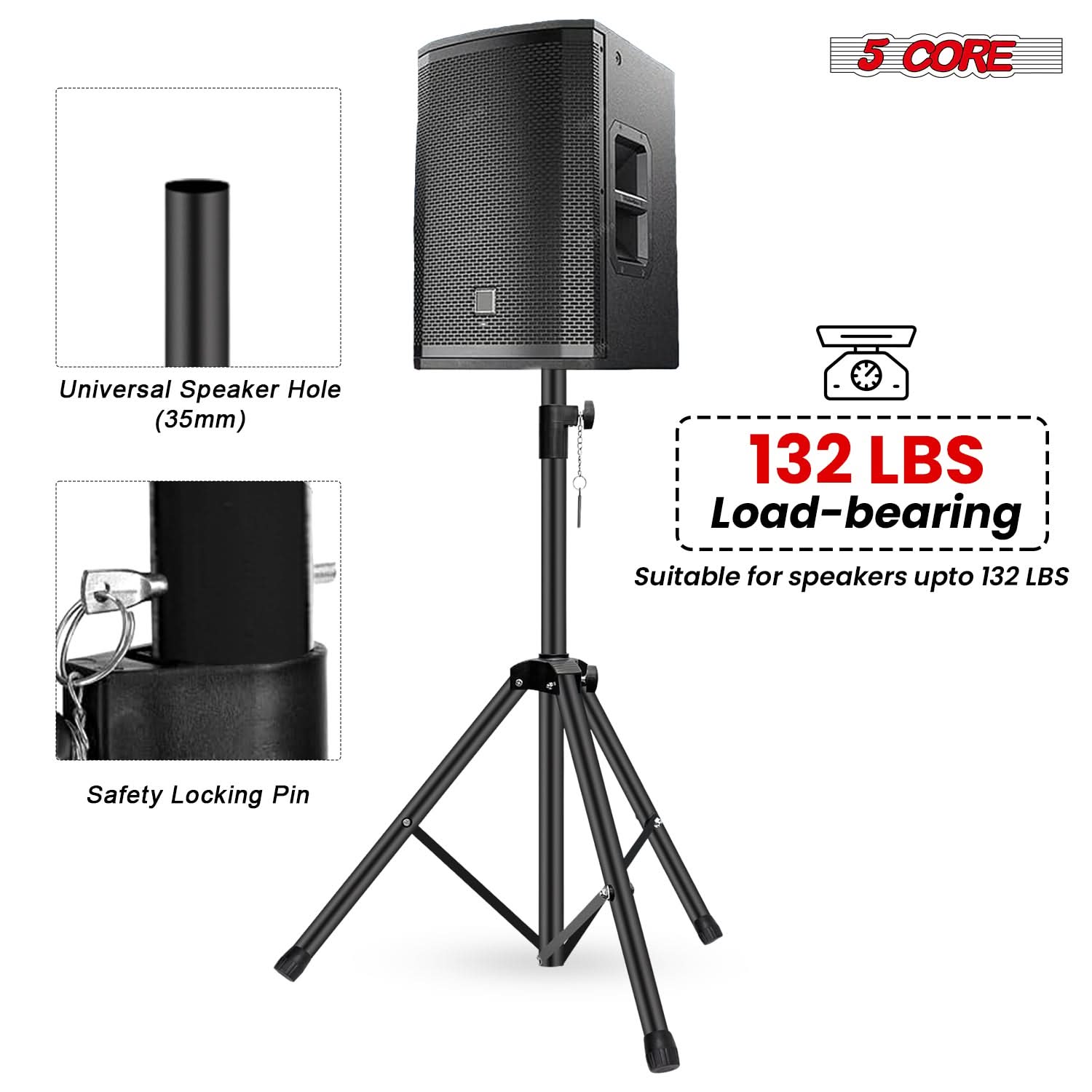 Suporte de Caixa de Som Ajustá - Speaker Stand Tripod avaliação e preço