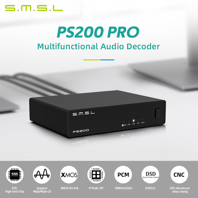 SMSL PS200 PRO DAC Conversor d - Music Audio Pro avaliação e preço