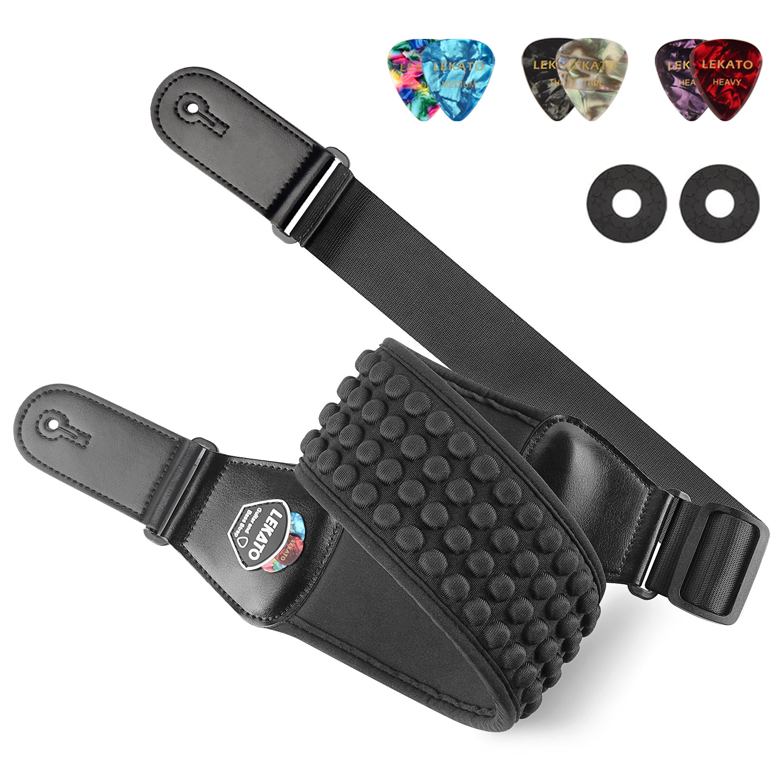 Lekato pro alça de guitarra-3  - Guitar Strap Padded avaliação e preço