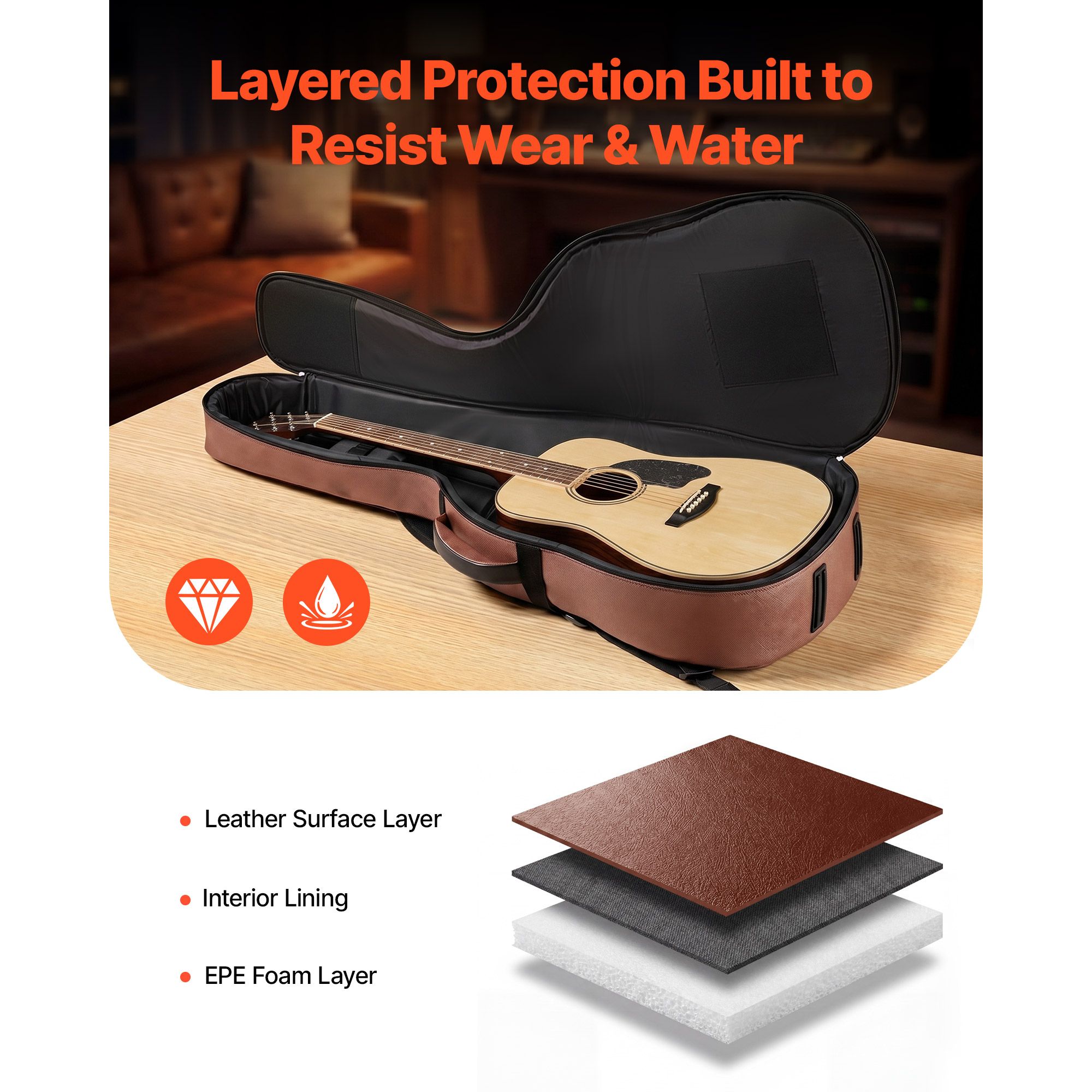 Estojo Rígido para Violão Acús - Guitar Strap Padded avaliação e preço